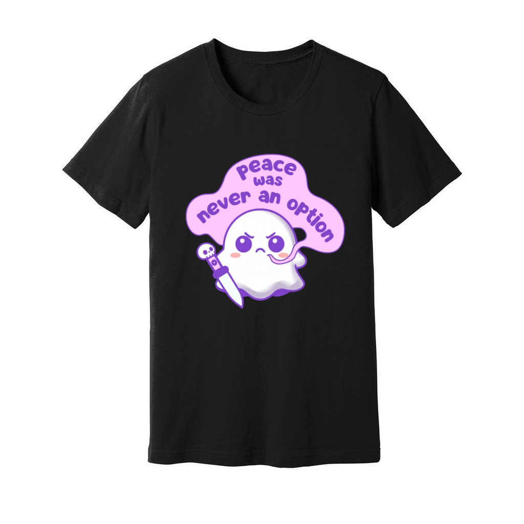 Cute Ghost - peace was never an option Unisex Jersey Tee