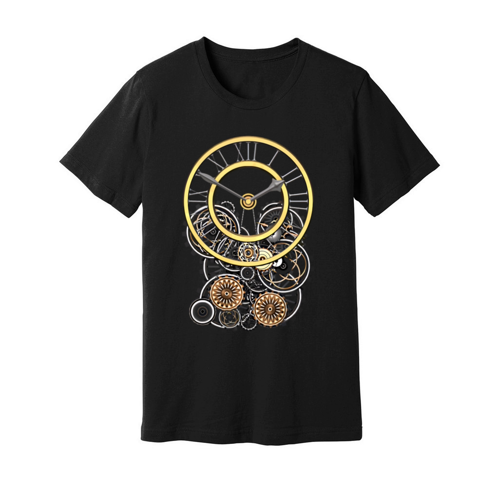 Elegant Vintage Steampunk Clock Unisex Jersey Tee