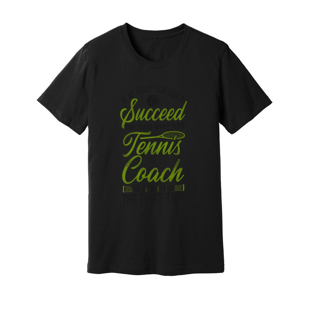 Funny Tennis Player Racket Coach Unisex Jersey Tee
