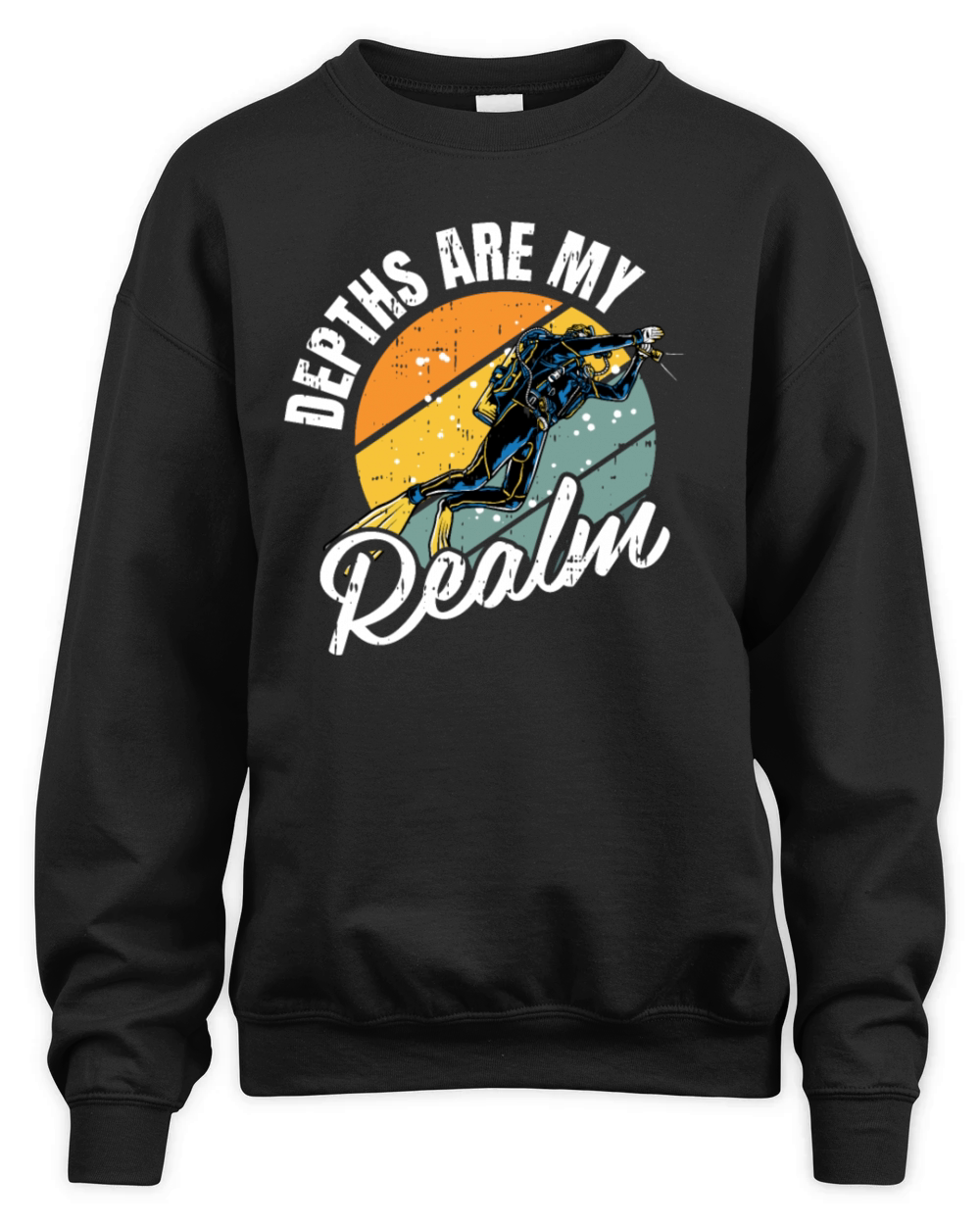 Depths Are My Realm Diver Unisex Premium Crewneck Sweatshirt