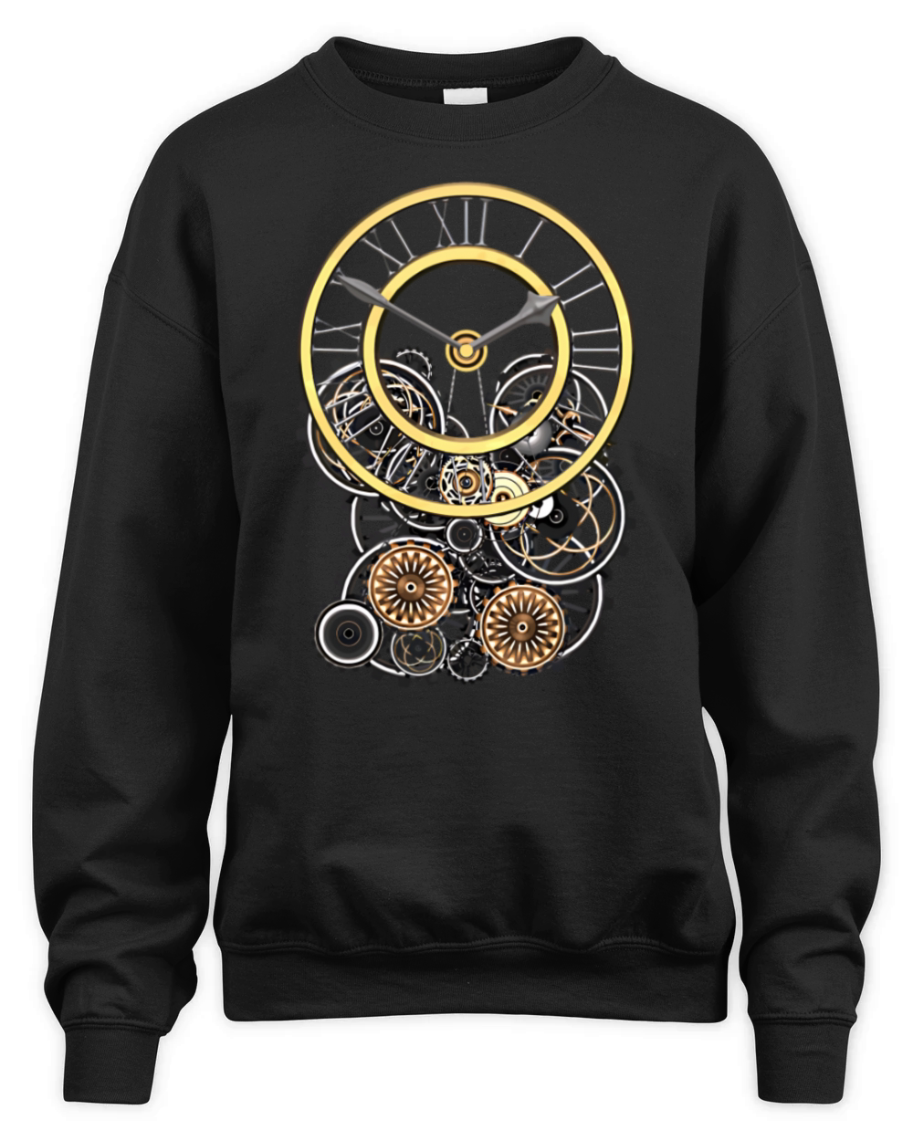 Elegant Vintage Steampunk Clock Unisex Premium Crewneck Sweatshirt