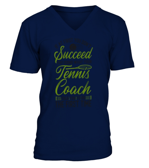 Funny Tennis Player Racket Coach V-Neck T-shirt