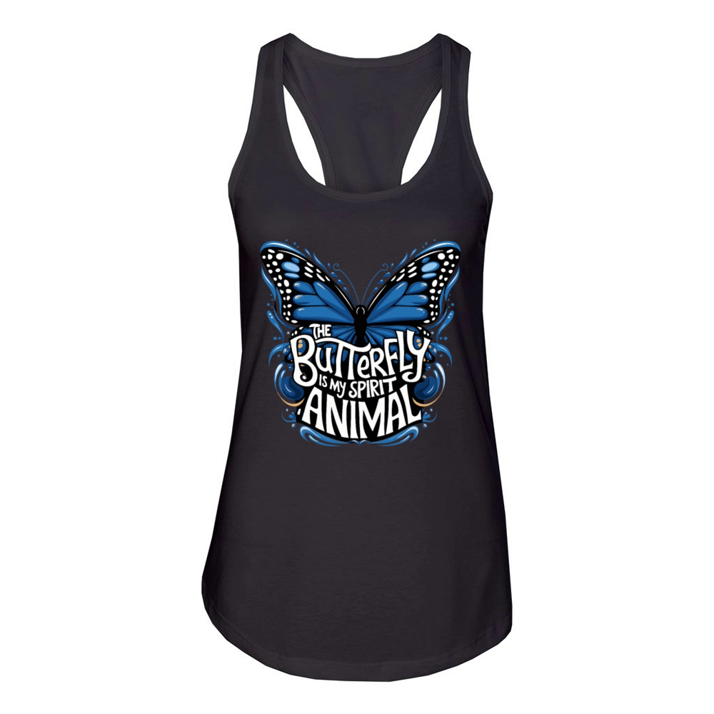 The Butterfly Is My Spirit Animal Women's Racerback Tank