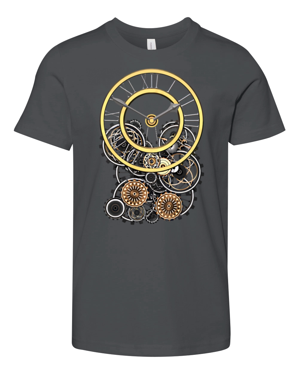 Elegant Vintage Steampunk Clock Youth Unisex Jersey Tee