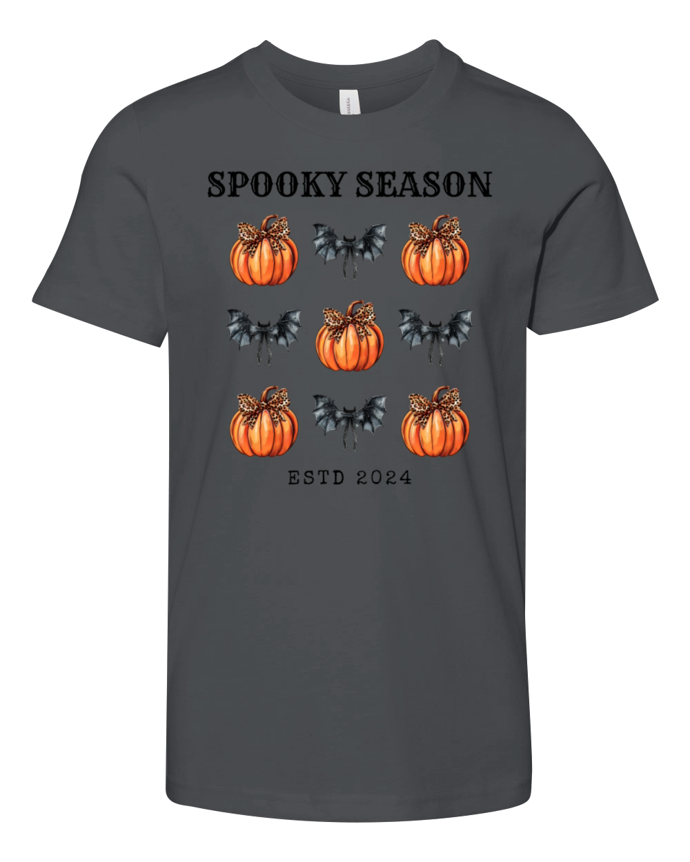 Spooky Season 2024 Grid Halloween Autumn Season Youth Unisex Jersey Tee