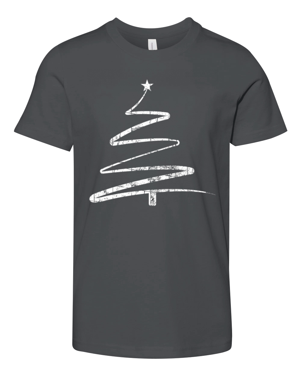 Vintage Christmas Tree Retro Merry Christmas Youth Unisex Jersey Tee