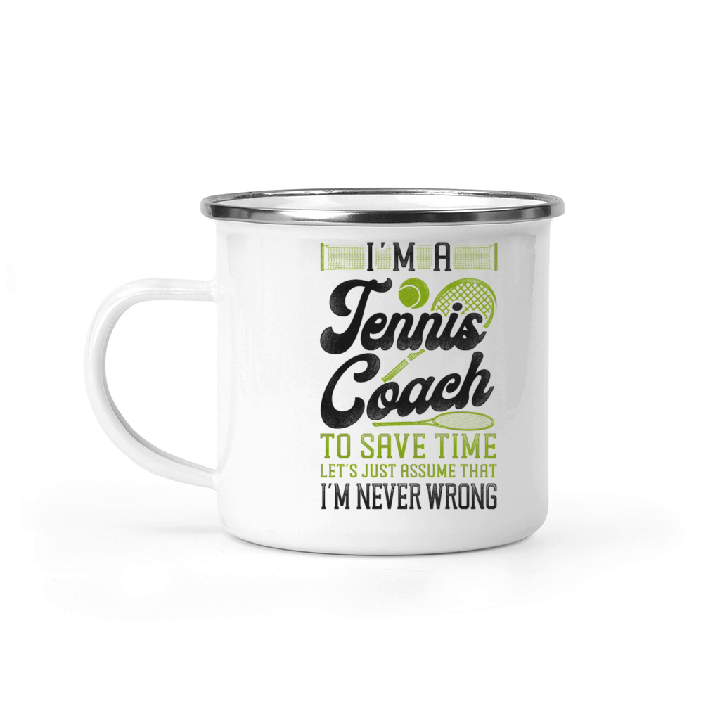 Funny Tennis Player Racket Im A Camping Mug