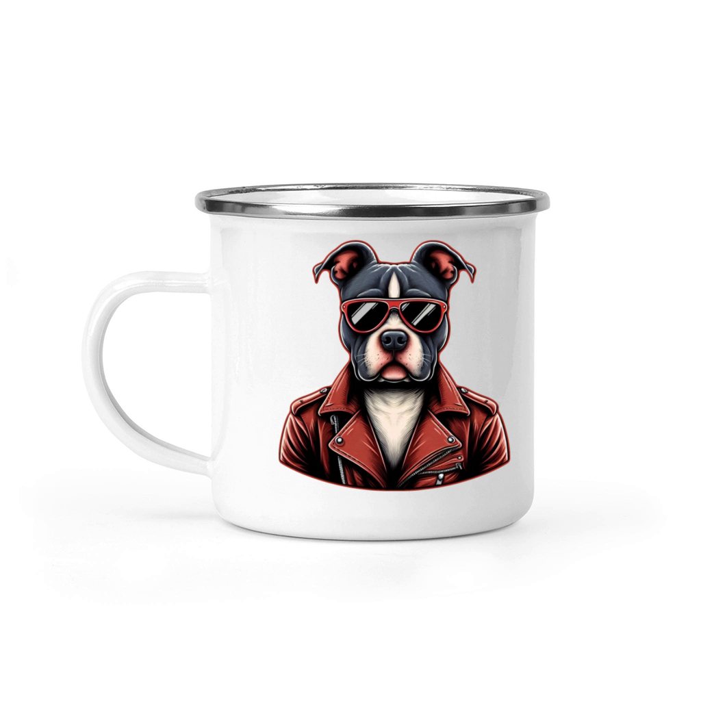 Rebel Spirit Dog - Cool Vintage Pet Camping Mug