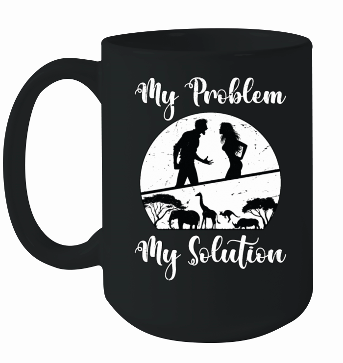 Zoologist My Problem My Solution Pictogram Mom Dad Ceramic Mug