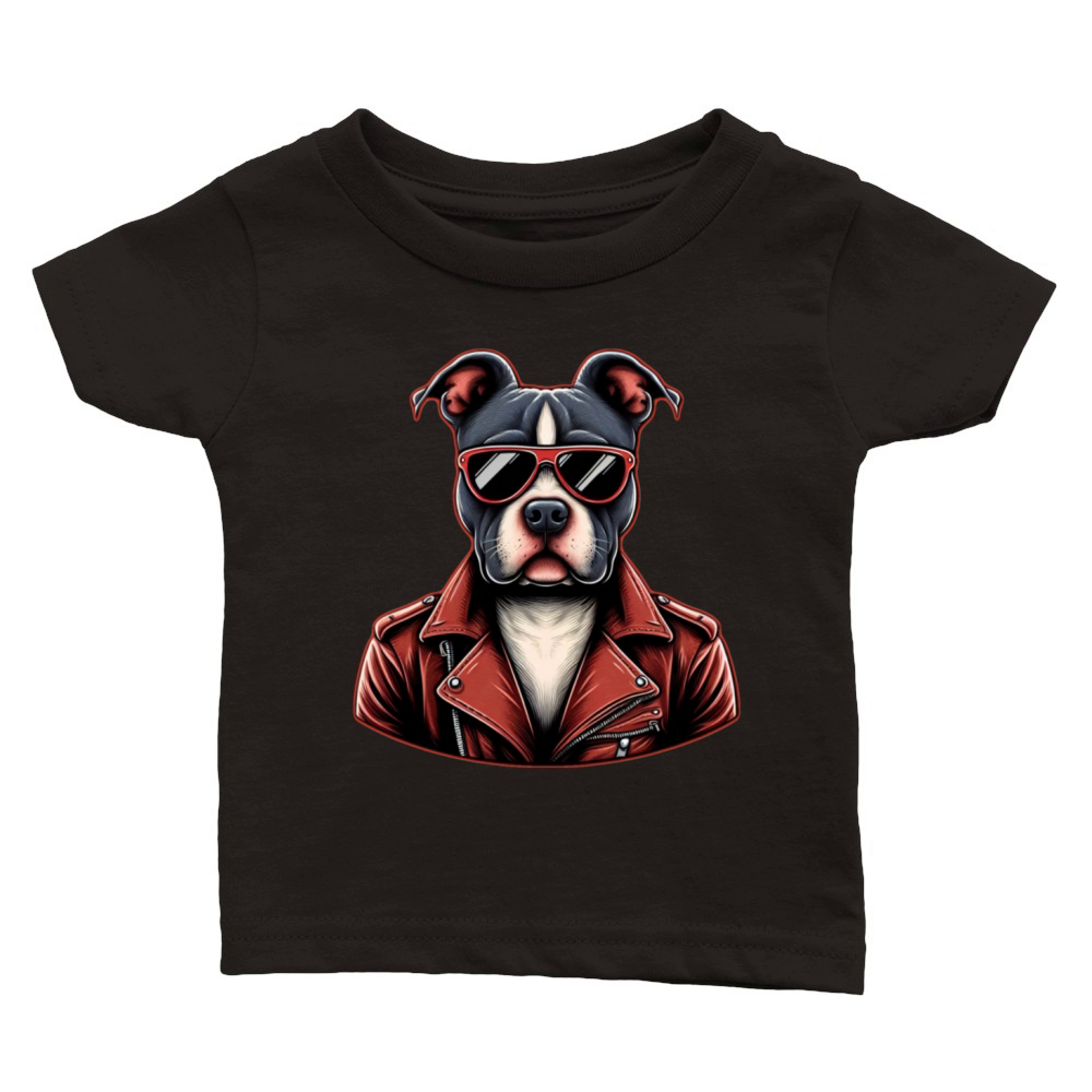 Rebel Spirit Dog - Cool Vintage Pet Classic Baby Crewneck T-shirt