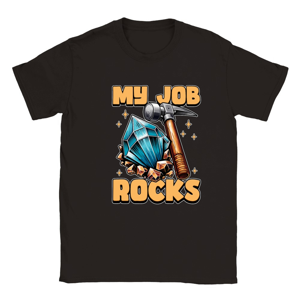 Geologist My Job Rocks Rockhounding Geologists Classic Kids Crewneck T-shirt