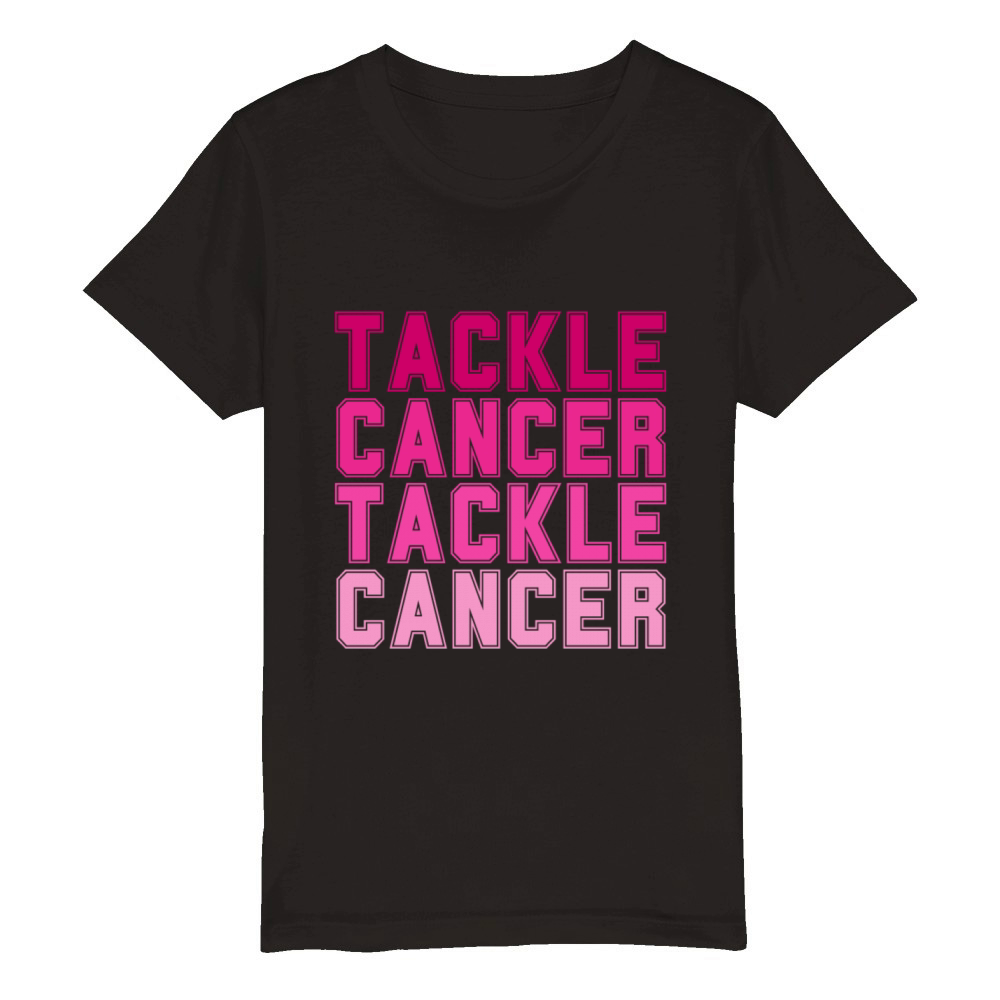 Tackle Cancer Breast Cancer Awareness Organic Kids Crewneck T-shirt