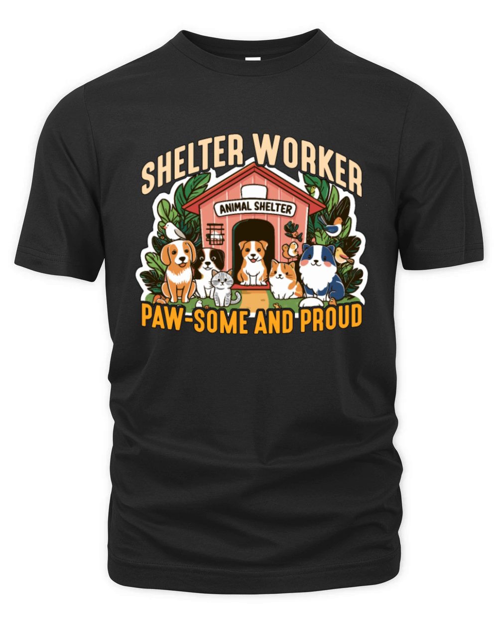 Animal Shelter Worker Paw-some And Animal Rights Organic Unisex T-shirt