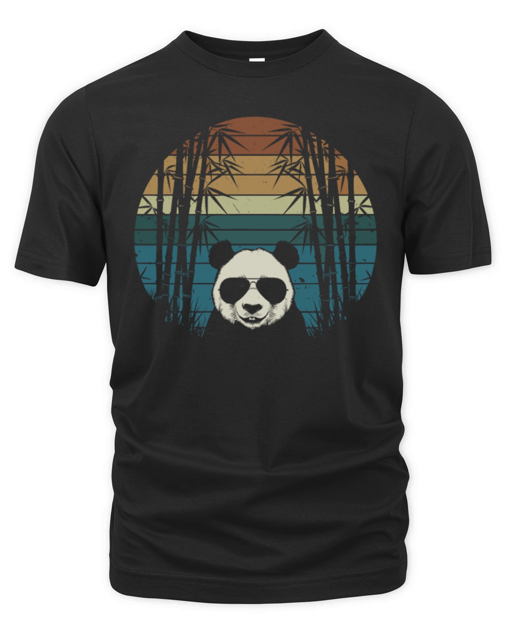 Cool Panda with Sunglasses in Bamboo Forest Organic Unisex T-shirt