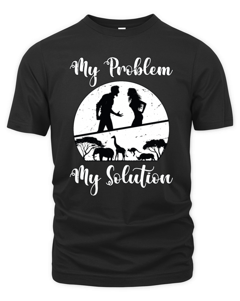Zoologist My Problem My Solution Pictogram Mom Dad Organic Unisex T-shirt