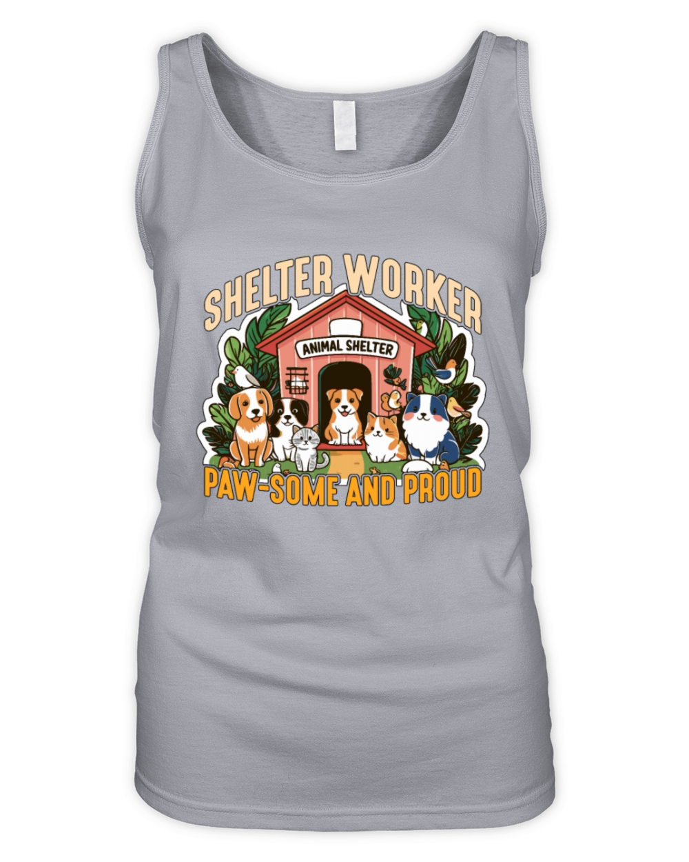 Animal Shelter Worker Paw-some And Animal Rights Organic Women's Tank Top