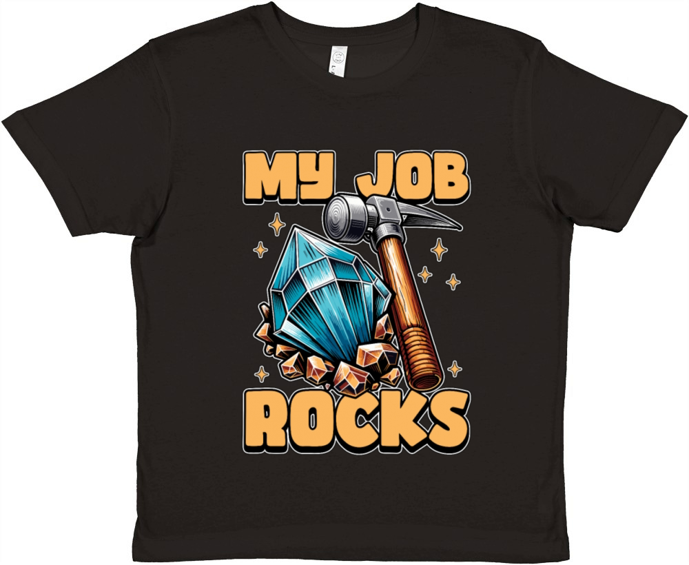 Geologist My Job Rocks Rockhounding Geologists Premium Kids Crewneck T-shirt