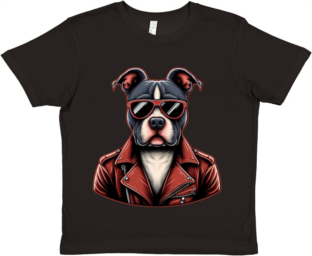 Rebel Spirit Dog - Cool Vintage Pet Premium Kids Crewneck T-shirt