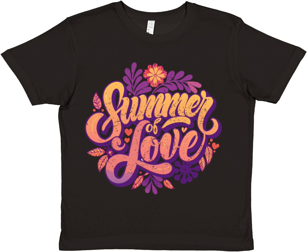 Retro Distressed - Summer of Love Premium Kids Crewneck T-shirt