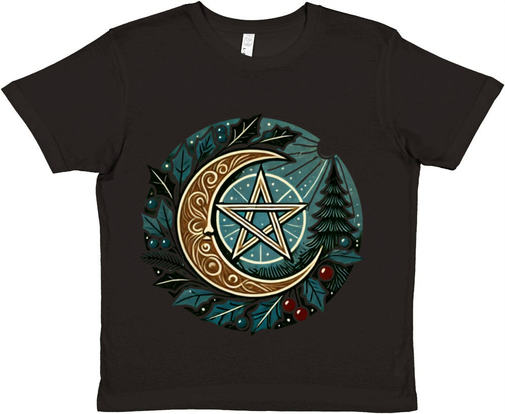 Yule Pentagram Premium Kids Crewneck T-shirt