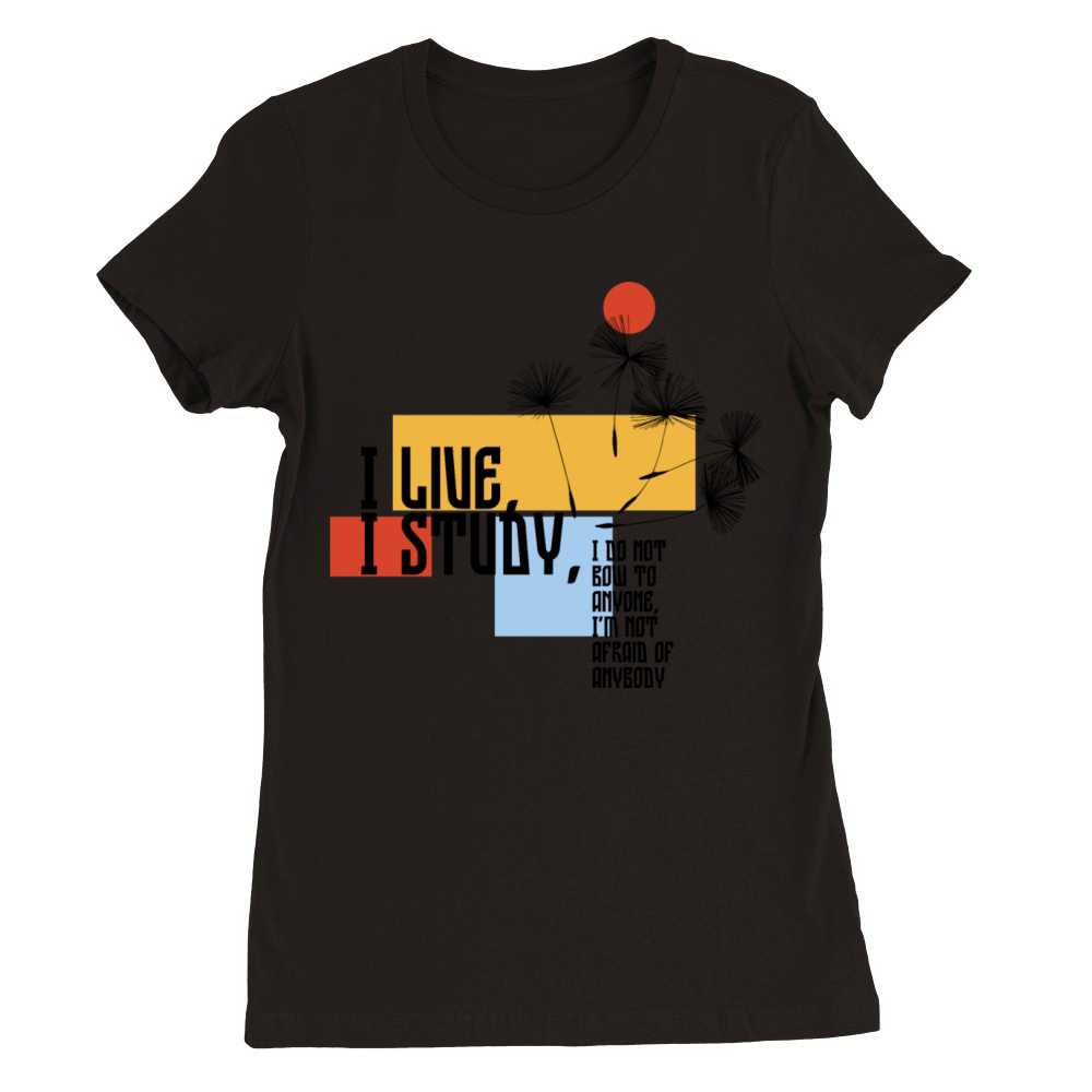 Typographic T Shirt Premium Womens Crewneck T-shirt