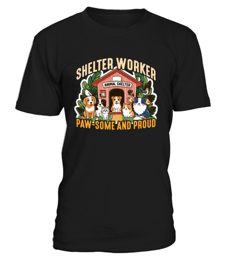 Animal Shelter Worker Paw-some And Animal Rights T-Shirt Unisex