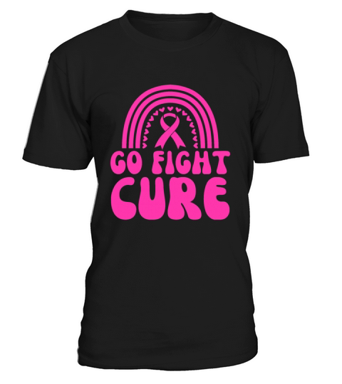 Pink Go Fight Cure Breast Cancer Support T-Shirt Unisex