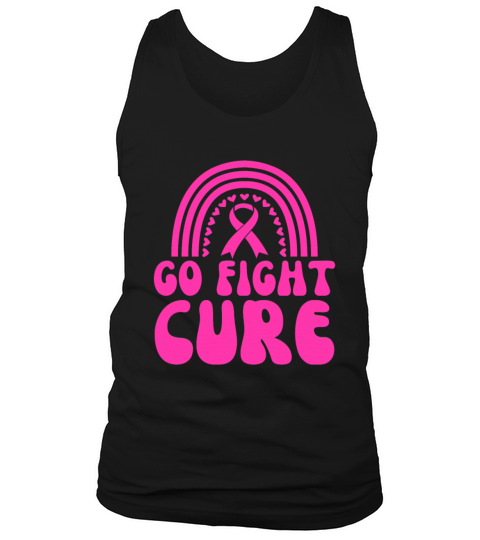 Pink Go Fight Cure Breast Cancer Support Tank Top Unisex