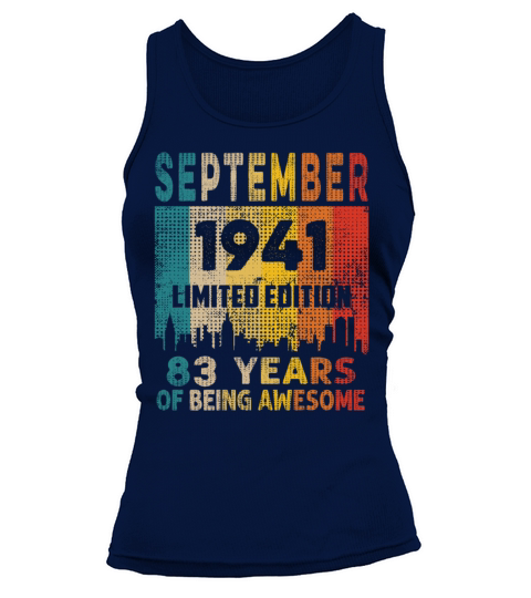 Born in SEPTEMBER 1941 Vintage 83rd Birthday Gift Tank top Woman