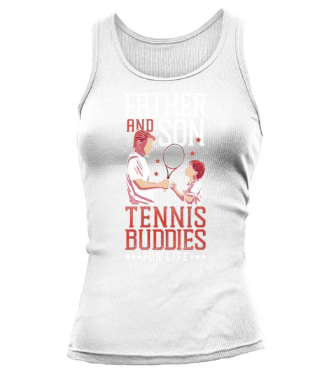 Funny Tennis Player Racket Dad Son Tank top Woman