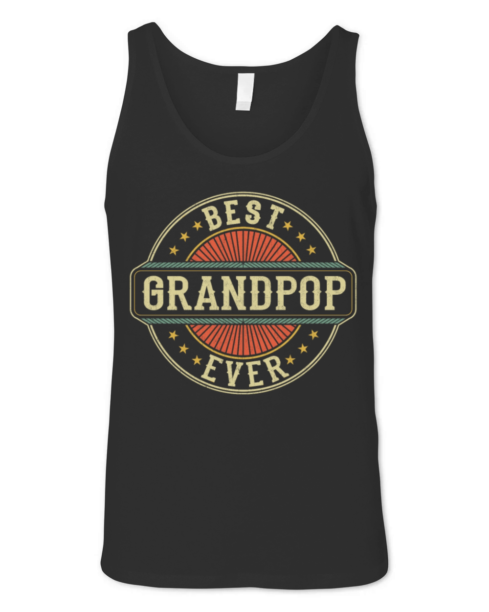 Best Grandpop Ever Vintage Grandpa Fathers Day Unisex Jersey Tank