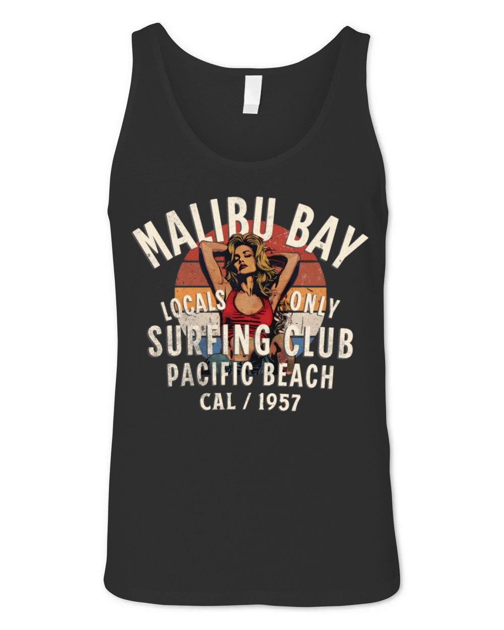 Malibuy Bay Surfing Club Unisex Jersey Tank