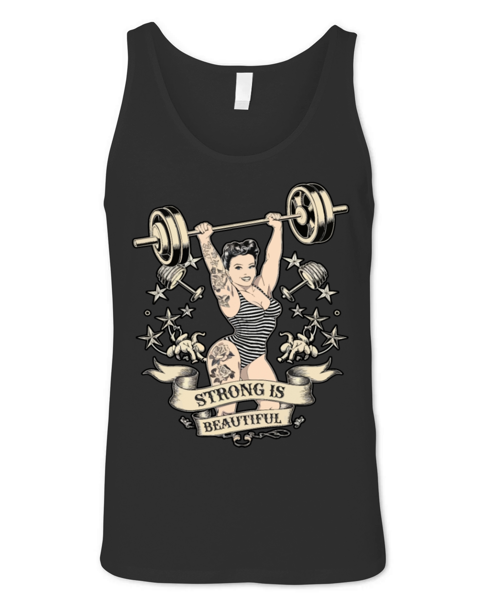 Strong Is Beautiful Pinup Strength Unisex Jersey Tank