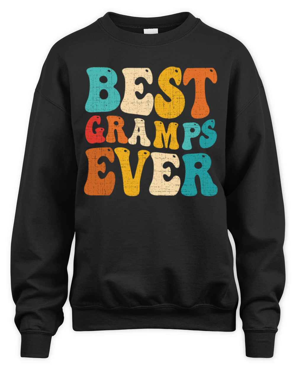 Best Gramps Ever Retro Vintage Grandad Fathers Day Unisex Premium Crewneck Sweatshirt