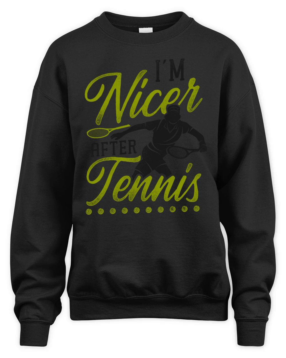 Funny Tennis Player Racket Im Unisex Premium Crewneck Sweatshirt