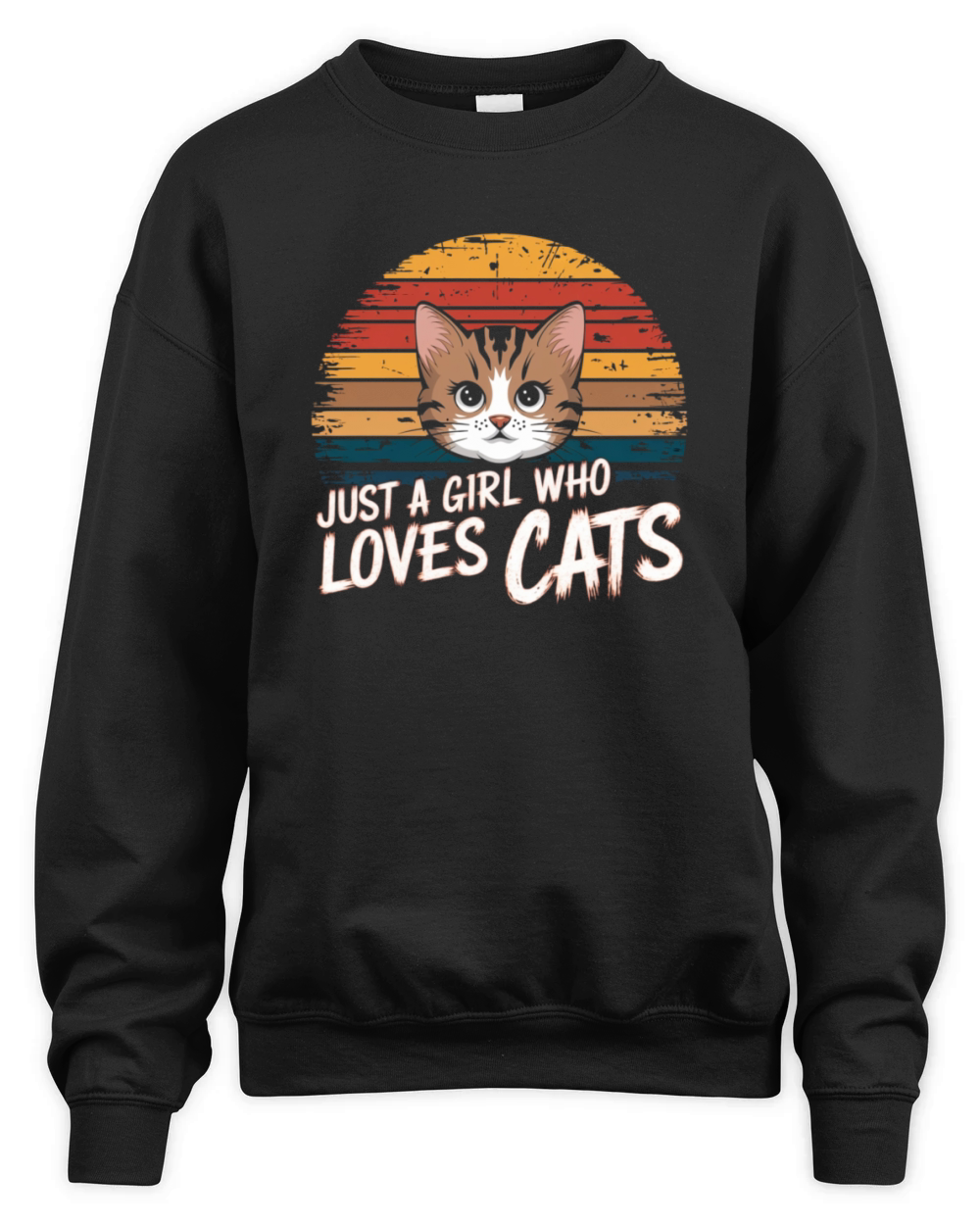 Just A Girl Who Loves Cats Unisex Premium Crewneck Sweatshirt