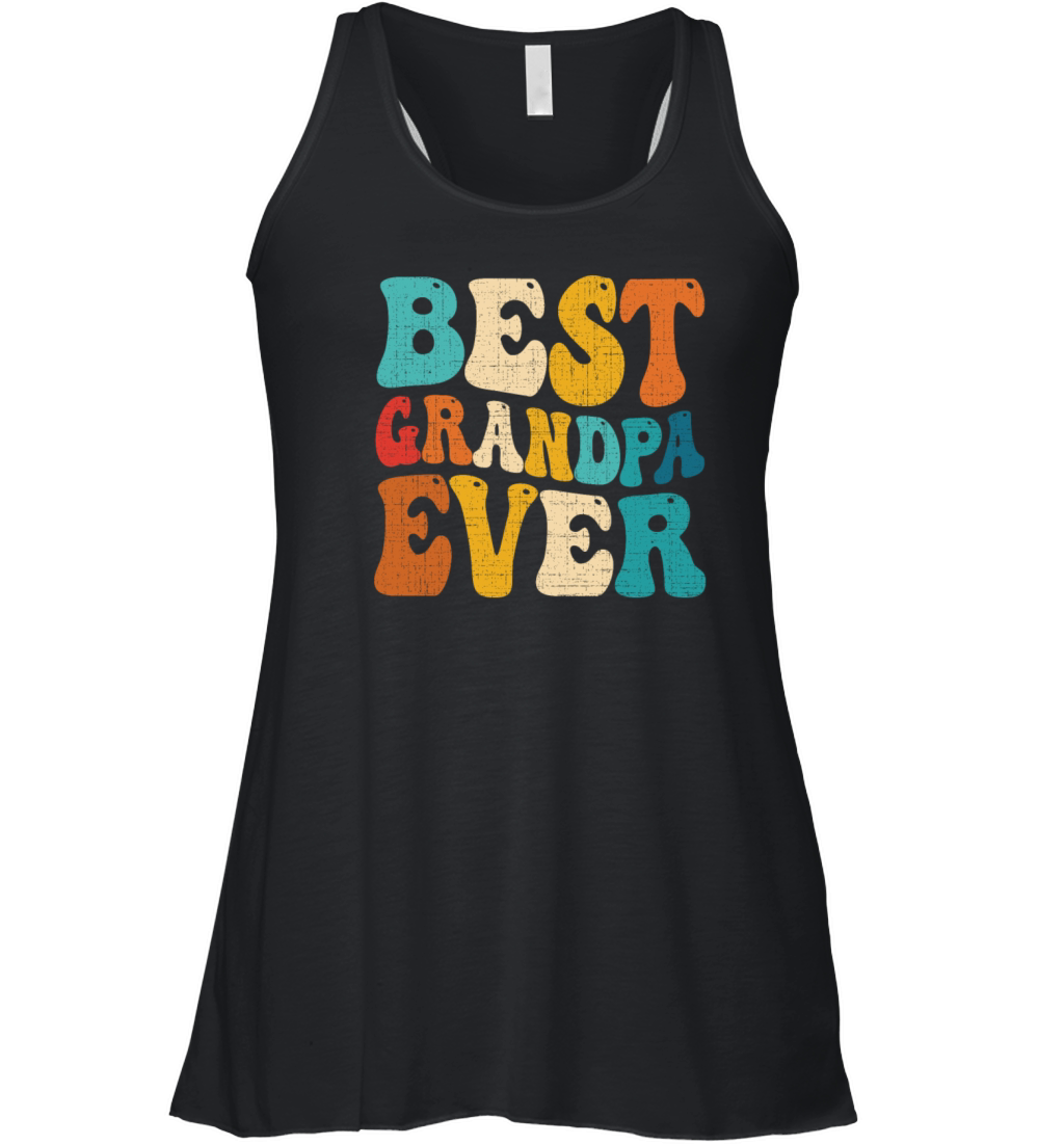 Best Grandpa Ever Retro Vintage Grandfather Women's Flowy Tank Top