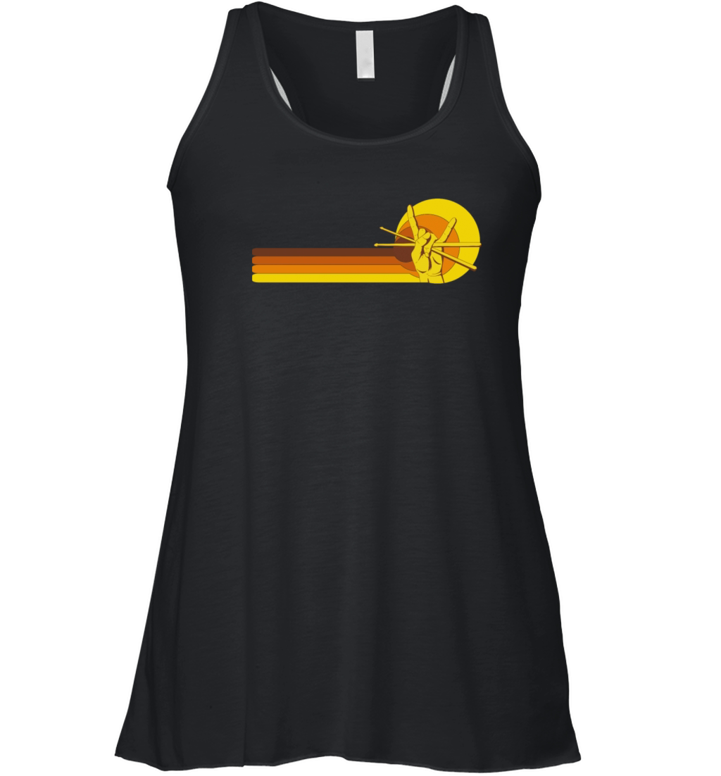 Drummer drums accessories drummer music Vintage Women's Flowy Tank Top