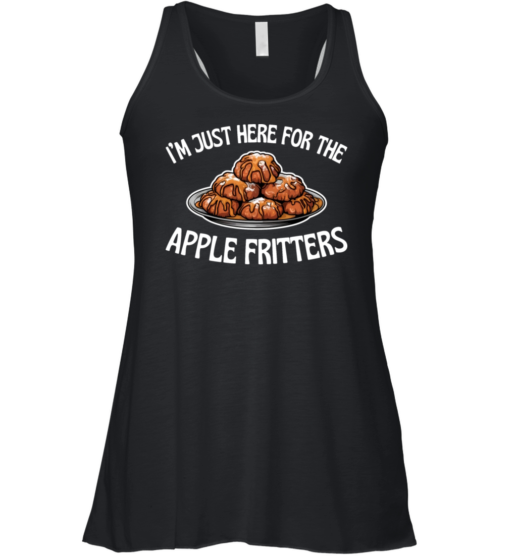 Im Just Here for the Apple Fritters Funny Food Women's Flowy Tank Top
