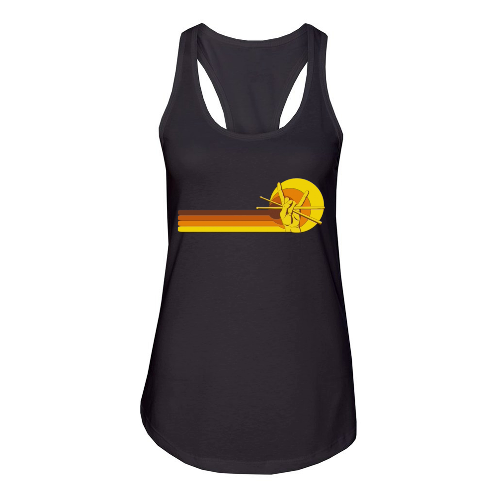 Drummer drums accessories drummer music Vintage Women's Racerback Tank