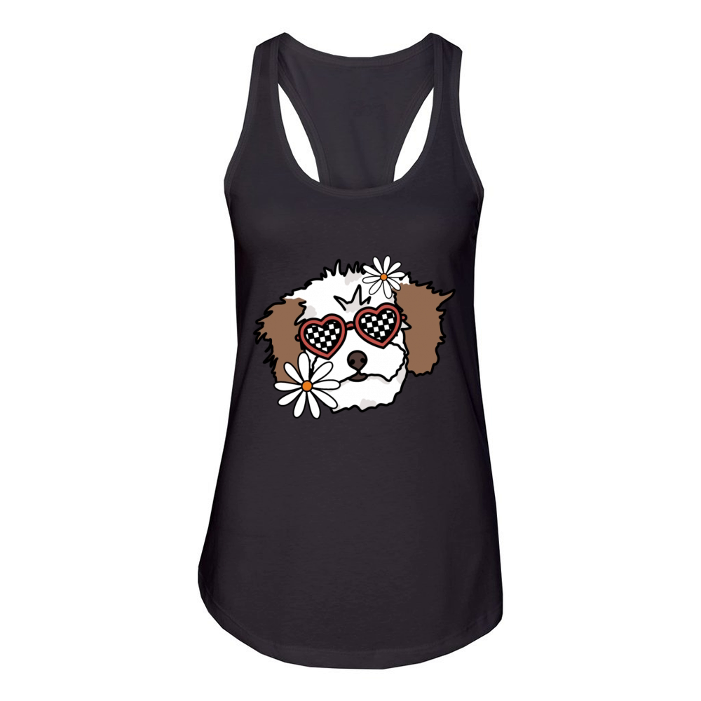 Maltipoo Retro Dog Women's Racerback Tank