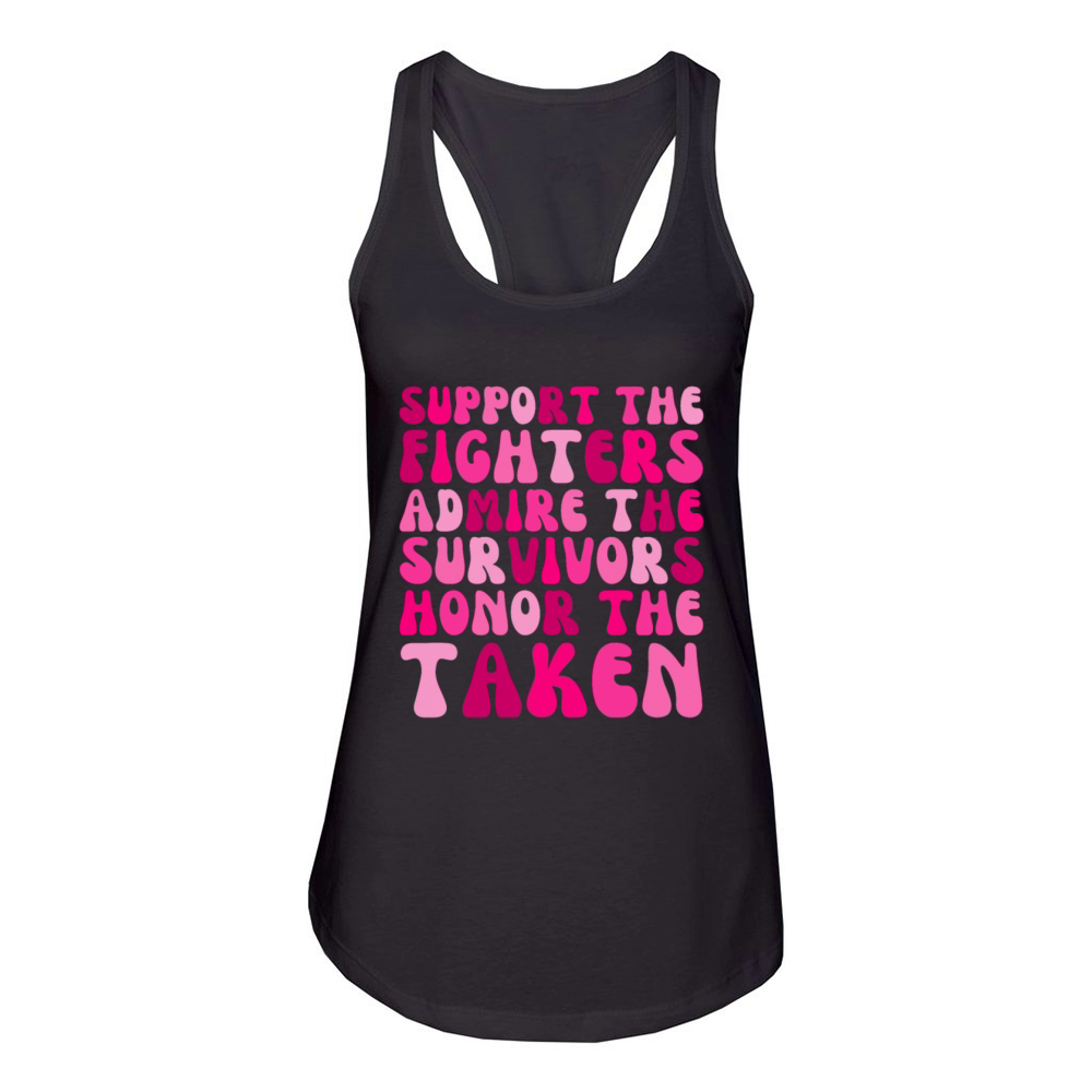 Support The Fighters Admire The Survivors Women's Racerback Tank