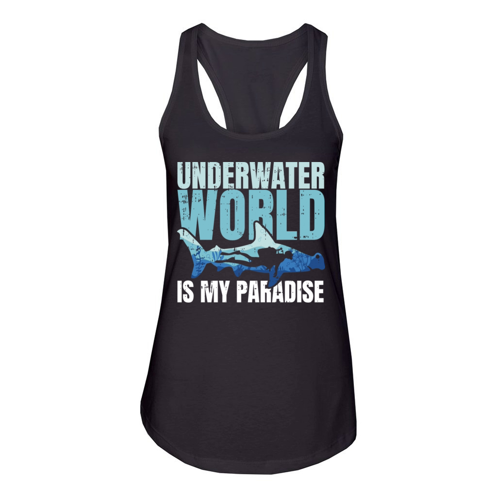 Underwater World Is My Paradise Women's Racerback Tank