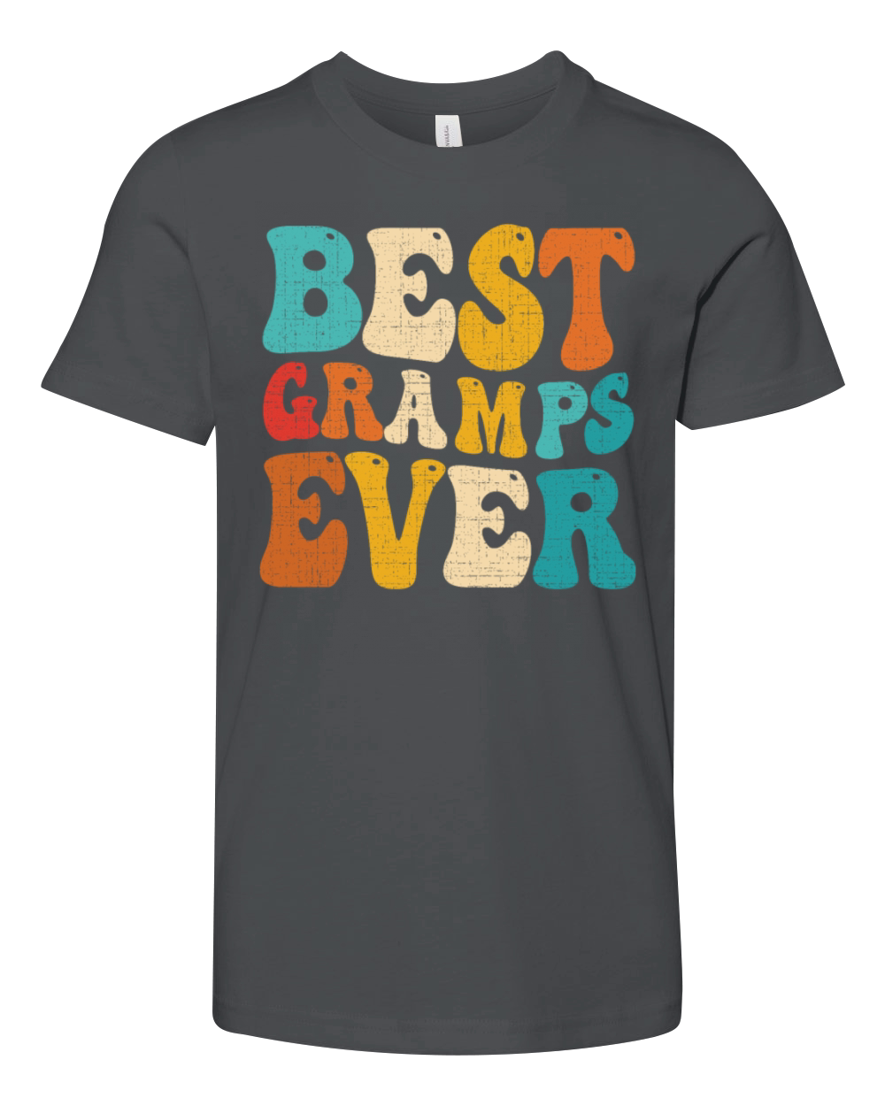 Best Gramps Ever Retro Vintage Grandad Fathers Day Youth Unisex Jersey Tee