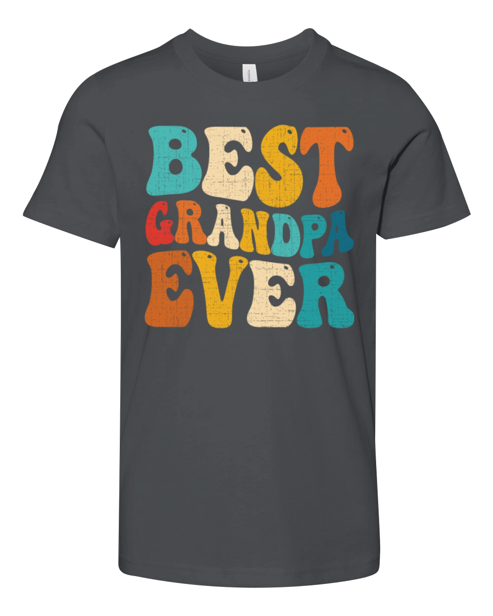 Best Grandpa Ever Retro Vintage Grandfather Youth Unisex Jersey Tee