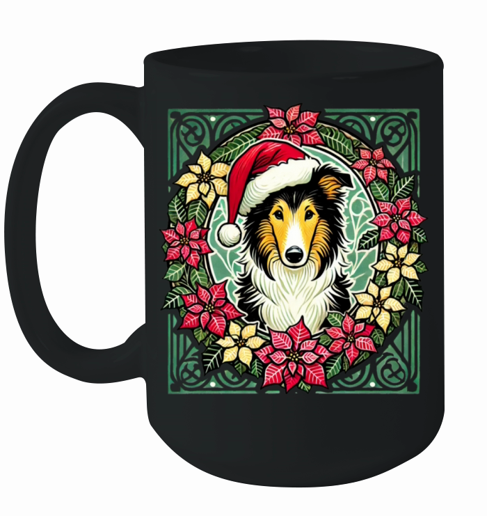 Christmas Collie Ceramic Mug