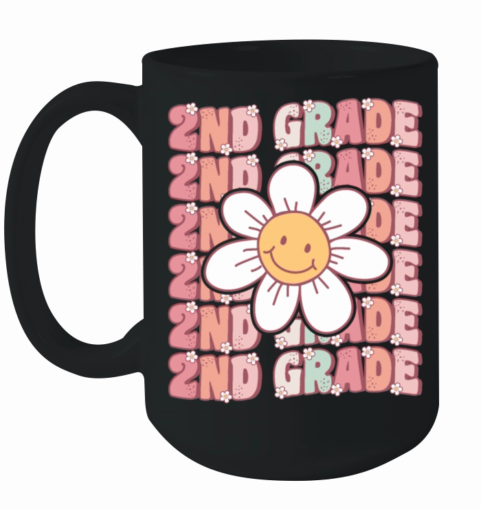 Groovy 2nd Grade Cute Back To School Ceramic Mug