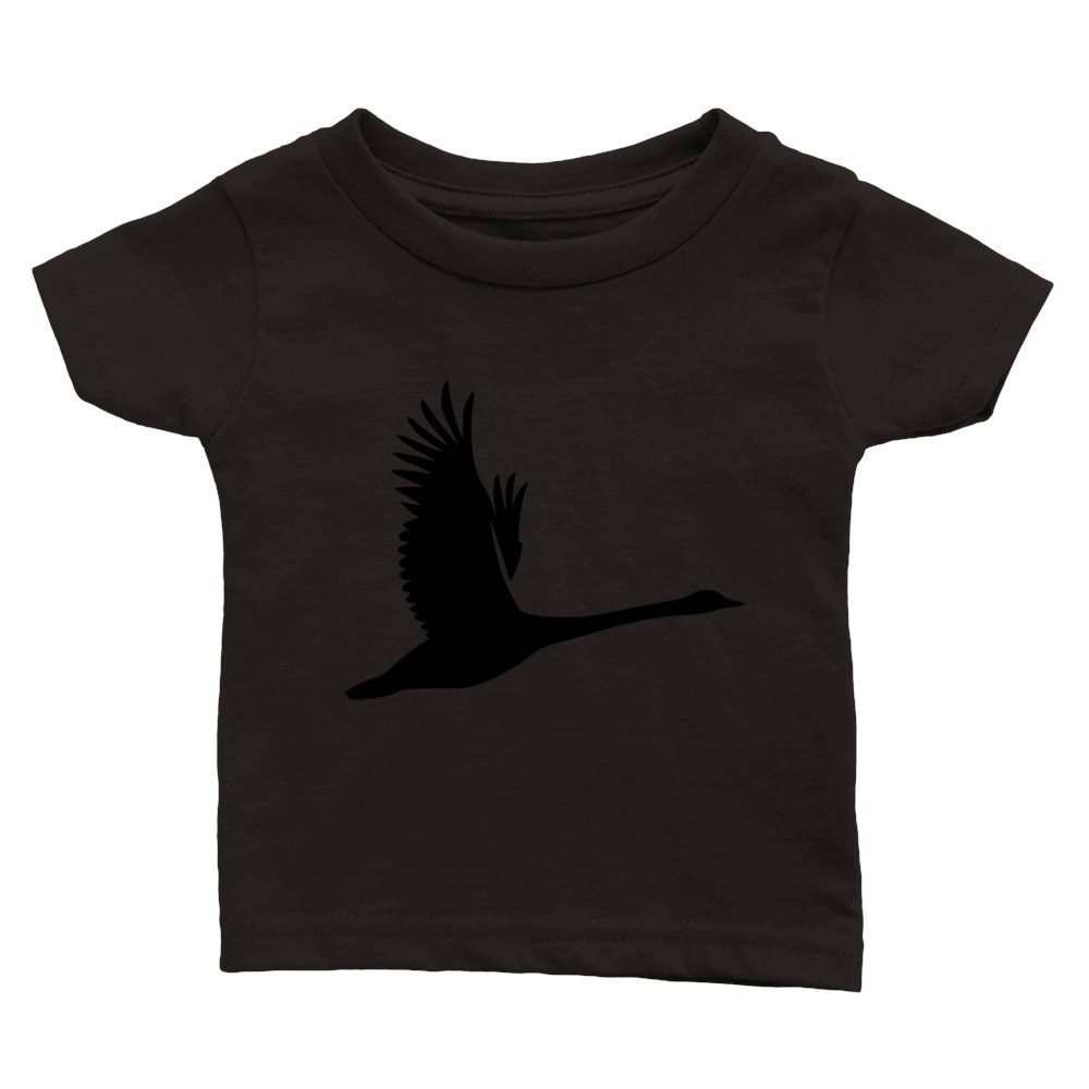 Flying Swan In Tattoo Style Classic Baby Crewneck T-shirt