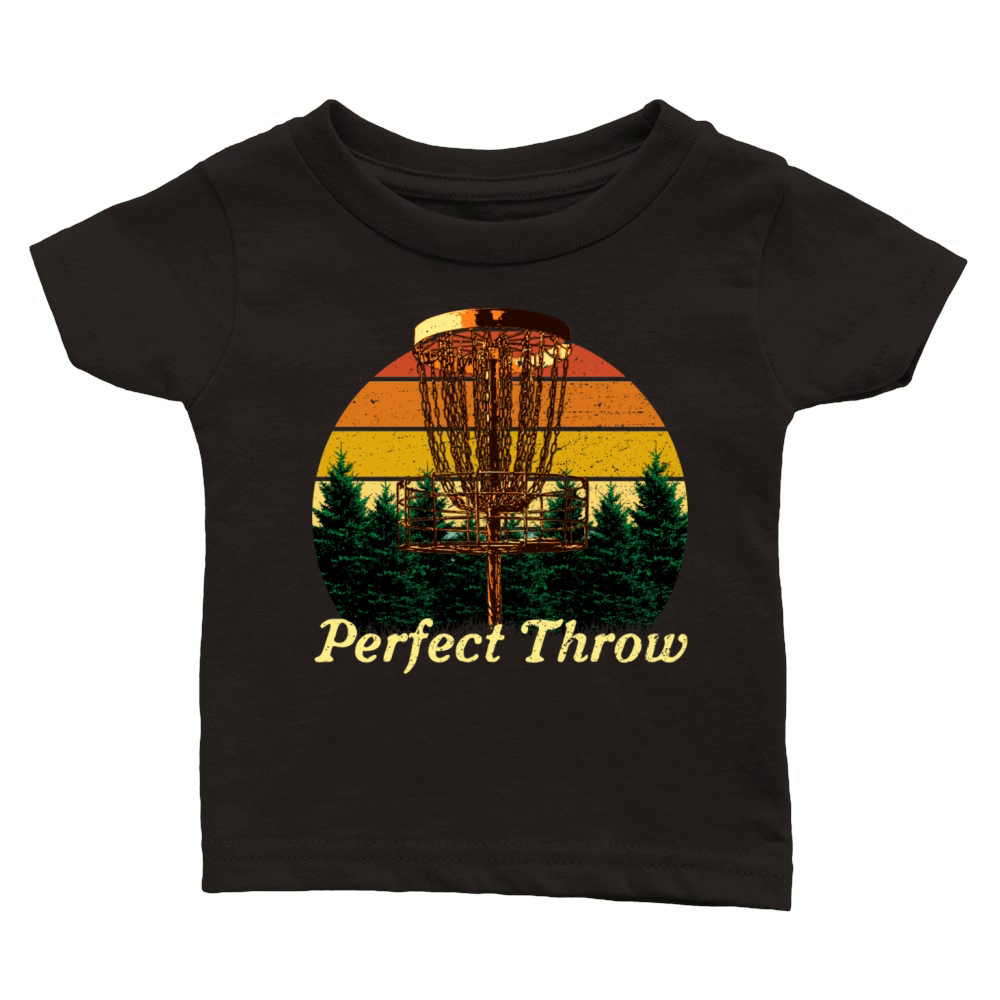 Perfect Throw Disc Golf Sayings Golfer Quotes Outd Classic Baby Crewneck T-shirt