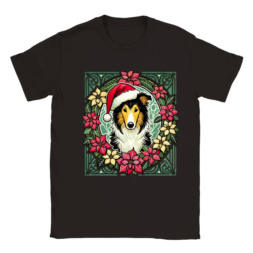 Christmas Collie Classic Kids Crewneck T-shirt
